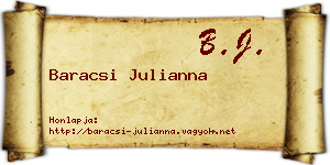Baracsi Julianna névjegykártya
